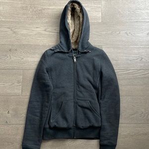 TNA faux fur hoodie in size XS.